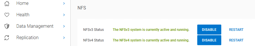 Версія DD NFS увімкнена 1