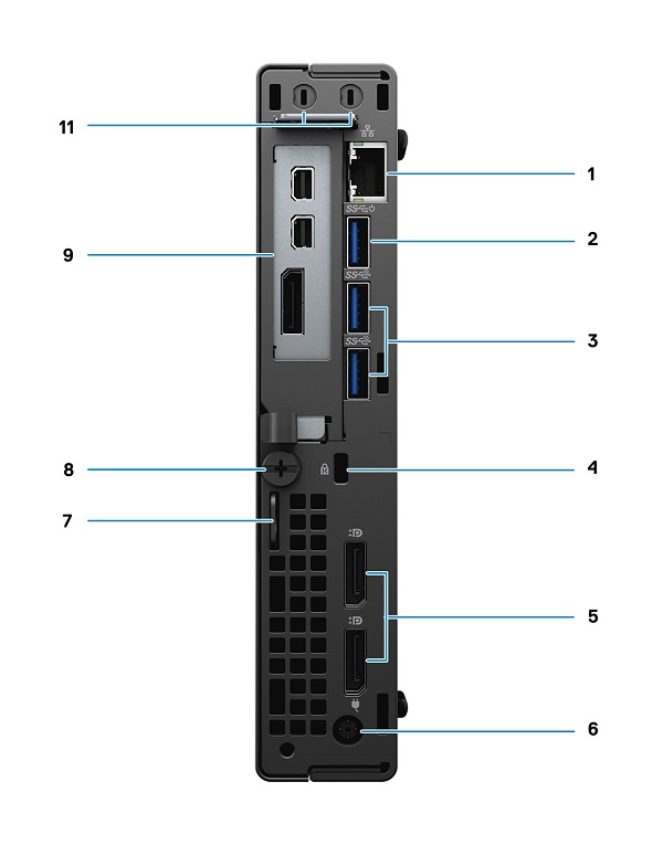 Achteraanzicht Micro Form Factor (MFF)