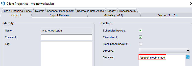 NMC-Client-Eigenschaften