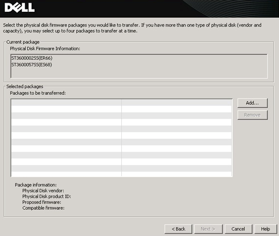 Abbildung 1: Auswahlbildschirm für MDSM-Update-Paket