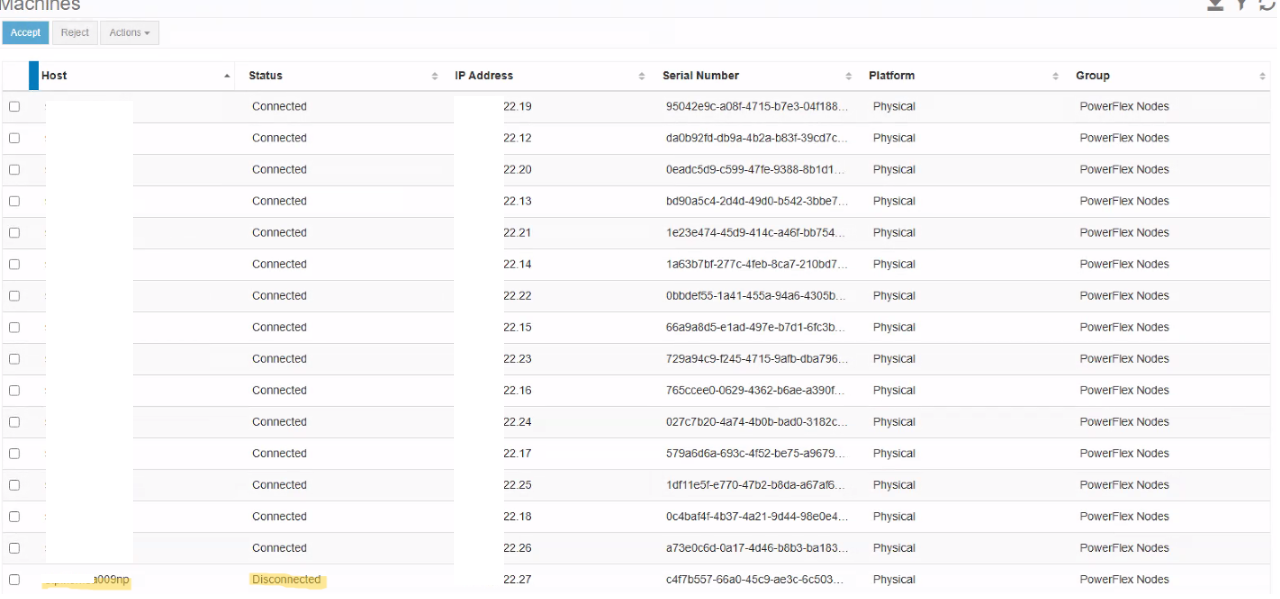 디바이스가 연결 끊김 상태입니다.