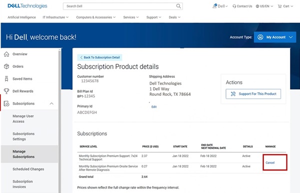 [Cancel]ボタンをクリックします