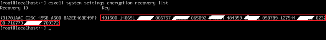 Выходные данные команды command-Key