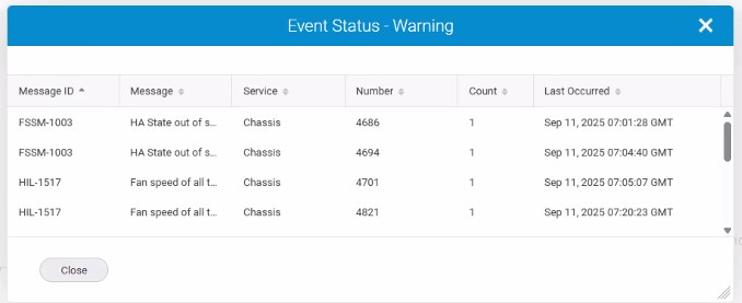 Captura de pantalla de eventos históricos