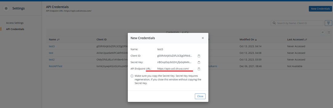 Облікові дані API Облікові дані API
