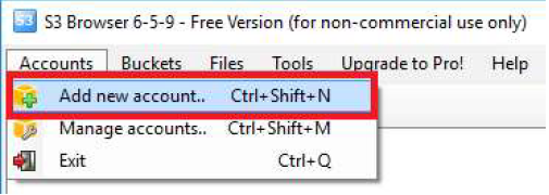 S3BrowserAddNewAccount