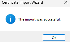 Import powiódł się