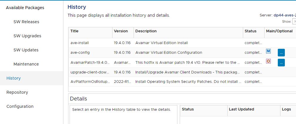 Ver el historial una vez finalizada la tarea