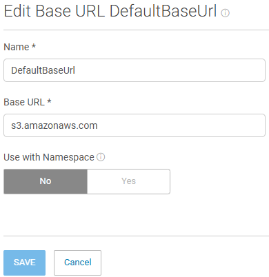 Siden Ny basis-URL vises
