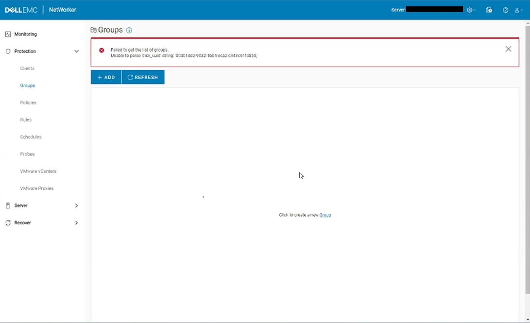 NWUI 群組無法載入並顯示「無法剖析字串disk_uuid」