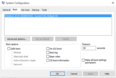 MSCONFIG-Registerkarte „Systemstart“