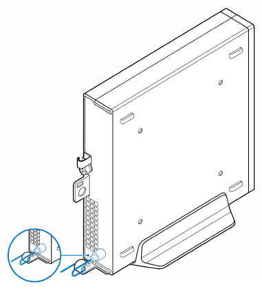 Netzkabel in Führung einlegen