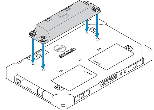 Placez le module à l’arrière de la tablette.
