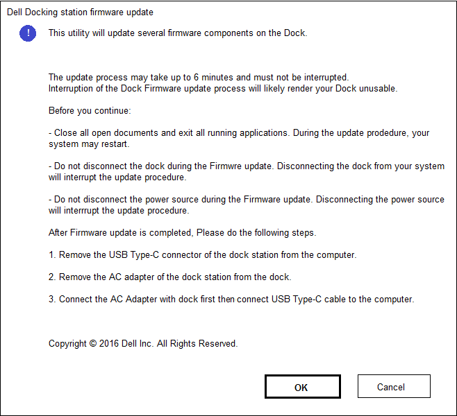 Mise à jour du firmware de la station d’accueil&nbsp;Dell