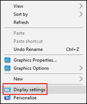 Impostazioni di visualizzazione Windows