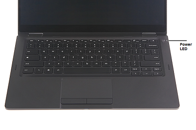 Chromebook 5300 2 v 1, kontrolka LED stavu napájení a diagnostiky