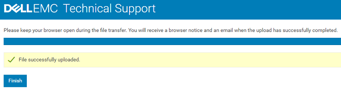 Notifica di caricamento file