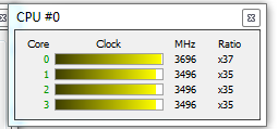 Rendimiento de CPU de Windows, velocidad máxima