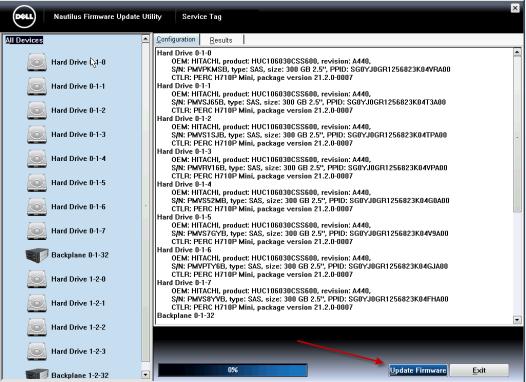 Nautilus-installatie met iDRAC Virtual Media UI voor firmware-update