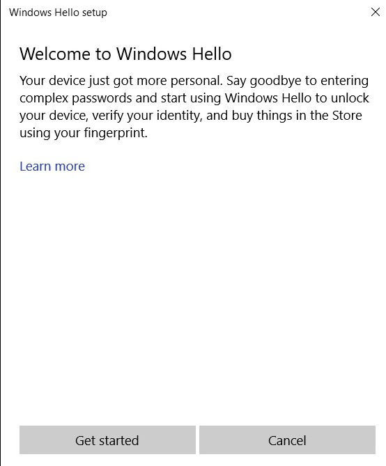 Fingerprint Reader in Windows 10 image 30
