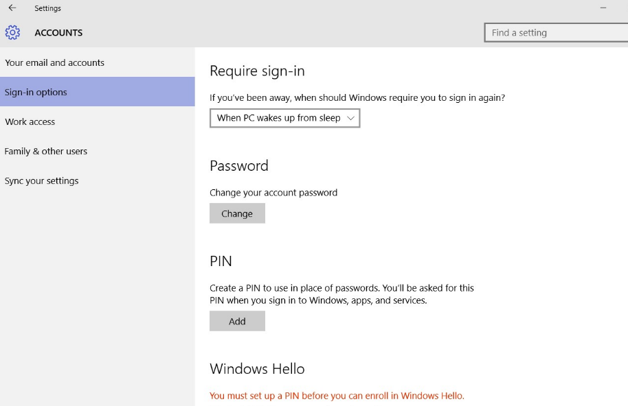 Obrázek čtečky otisků prstů v systému Windows 10 25