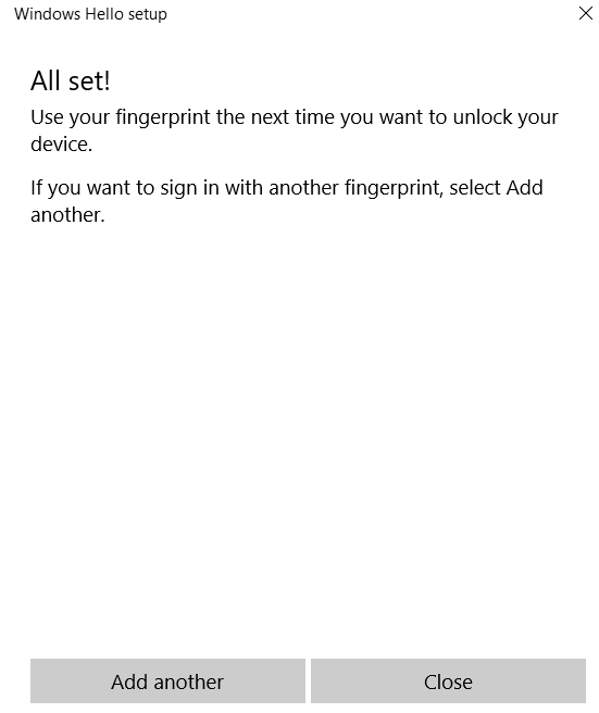 Czytnik linii papilarnych w systemie Windows 10 — obraz 34