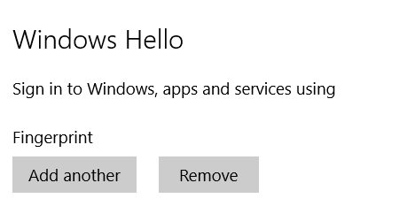 Czytnik linii papilarnych w systemie Windows 10 — obraz 35