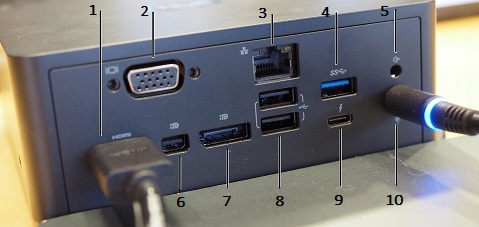 Thunderbolt Dock Rückseite