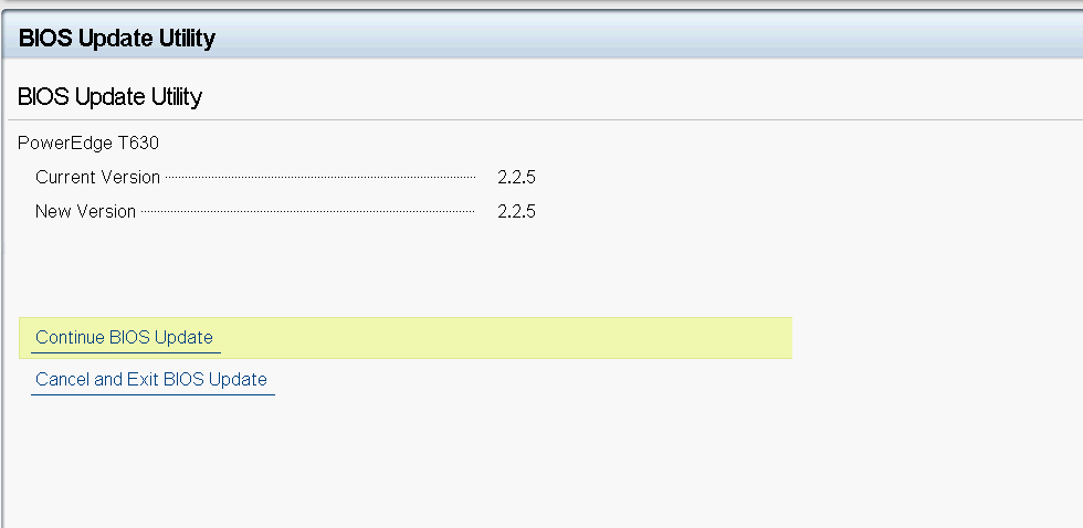Utilidad de actualización del BIOS
