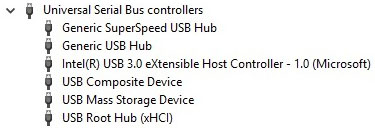 Intel Chipset Device Software Driver Universal Serial Bus controllers after installation