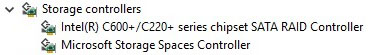 Intel Rapid Storage Technology Enterprise F6 Driver Storage controllers after installation