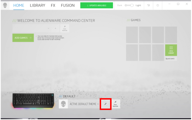 Alienware Command Center&nbsp;: modifier les paramètres du clavier
