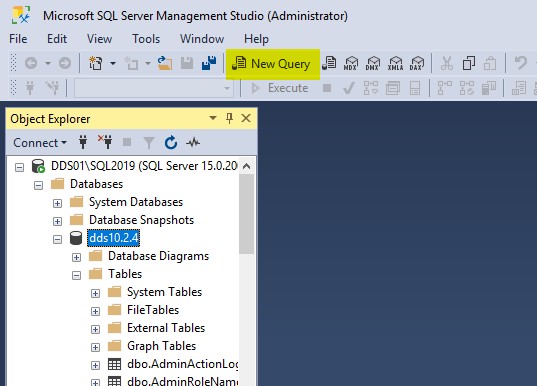 Microsoft SQL Server Management Studio (Administrateur)