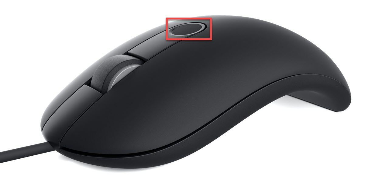 Fingeravtrykksleser på Dell MS819-musen