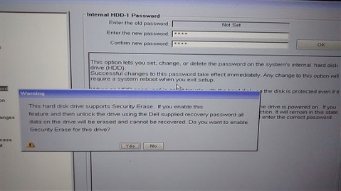 Internal HDD-1 Password