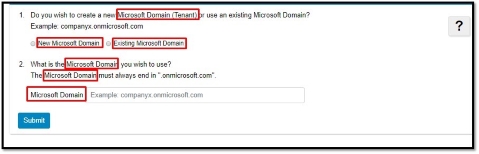 Tenant domain enrollment questions