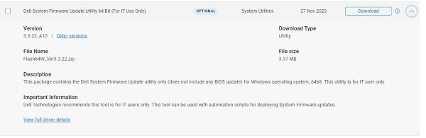 Dell BIOS Flash Utility 64-bit