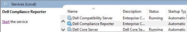 Example service stopped in the Services UI