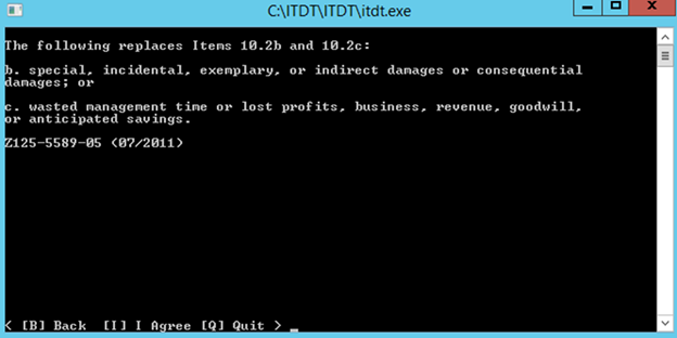 ITDT-SE License Agreement
