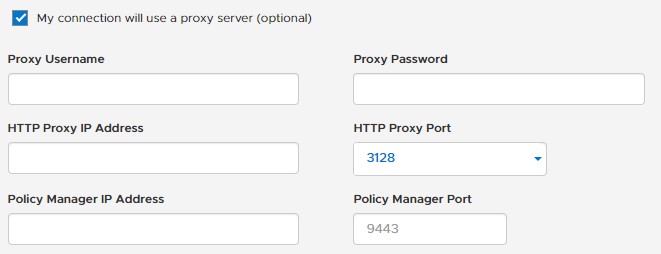 Configurando o servidor proxy.