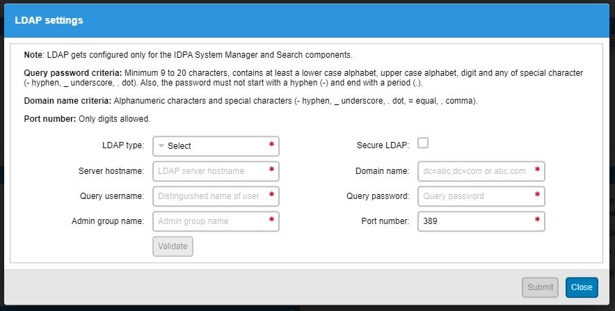Paramètres LDAP