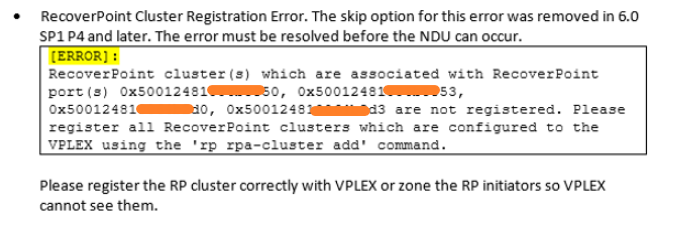True Rep Vp Error Message VPLEX: rp validate-configuration reports that RP initiators are logged ...
