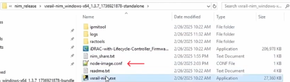Screenshot of settings file