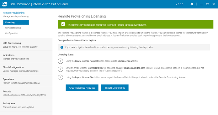 Dell Command Licensing