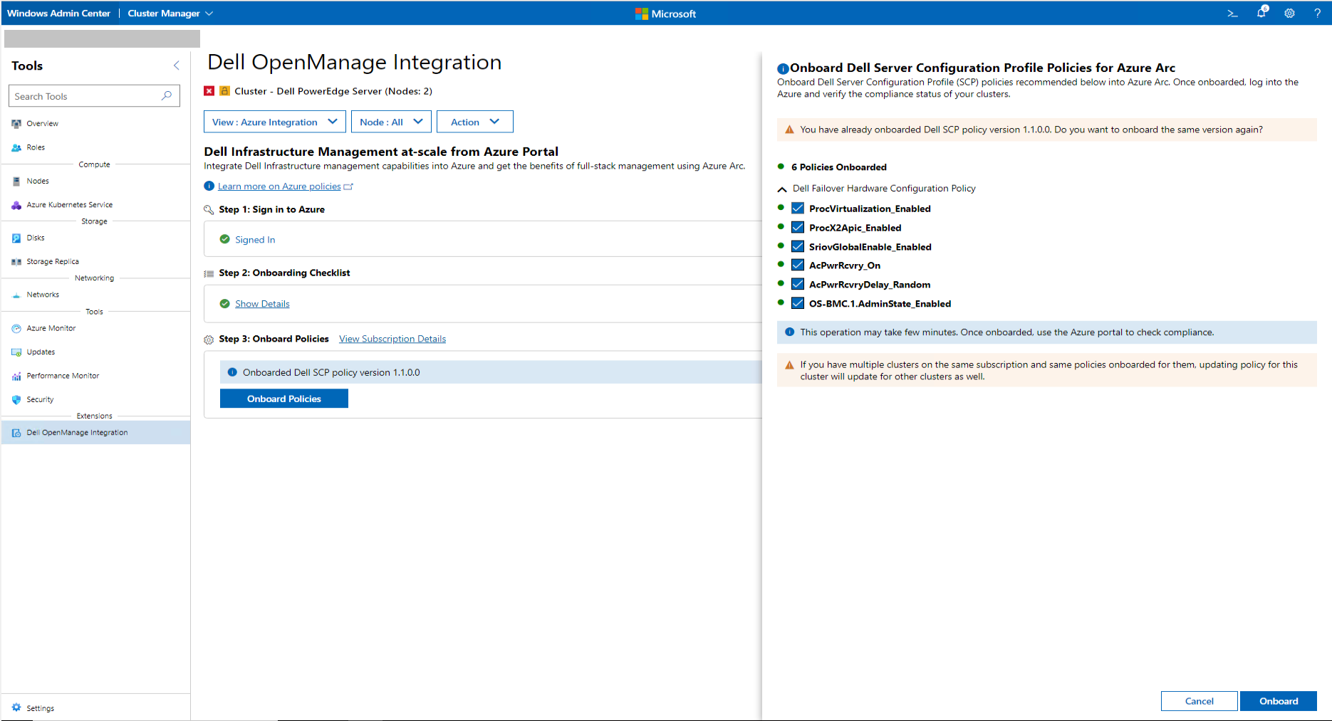 適用於容錯移轉叢集的 Azure 整合