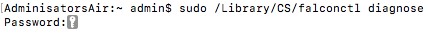 Terminal, der udfylder sudo-adgangskoden