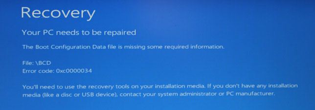 Erro de tela azul do Windows