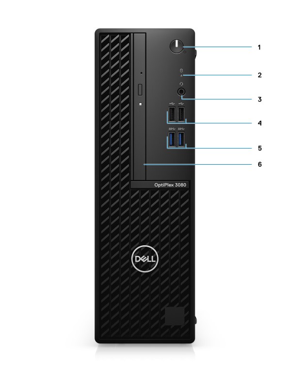OptiPlex 3080 SFF set forfra