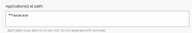 Udfyld en programsti