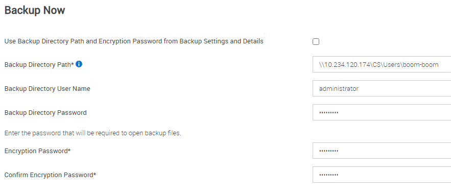 Backup do PowerFlex Manager